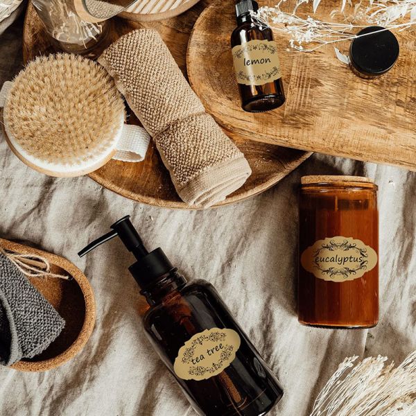Embossed Essential Oil Sticker For Perfume Glass Bottles