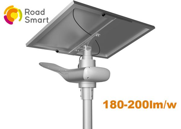 50W 9300lm Outdoor Solar Panel Street Lights System 6000K CCT With Lithium Battery