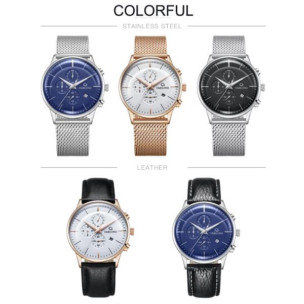 Curved Mineral Glass 316L Quartz Stainless Steel Watch Japan Movement