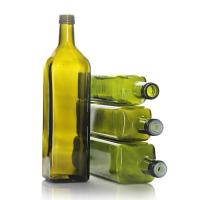 250 ml de Vinagre Comestível Garrafa de Óleo de Vidro Ambar Verde Luminoso OEM