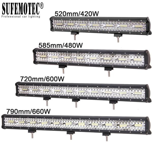 60W 120W 180W 600W 4x4 Offroad Led Light Bar For Cars Combo Beam Off road SUV ATV Tractor Boat Trucks 12V 24V Work Light