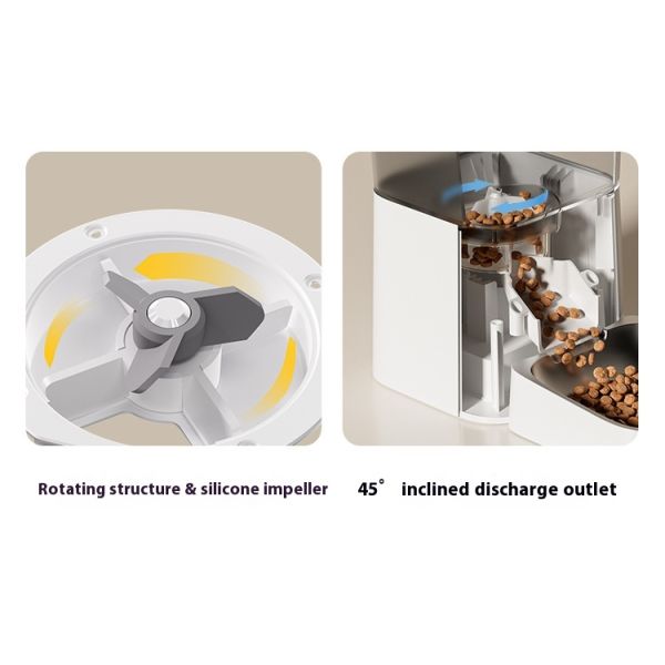APP/Video Eco-Friendly Intelligent Pet Feeding Machine 4L Capacity Automatic Square IPX5 Waterproof Time Setting Cat/Dog Bowl