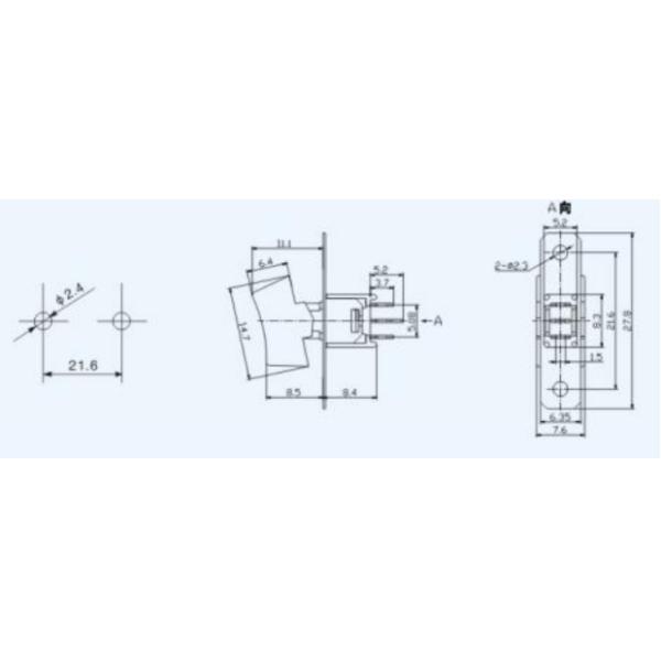 Sub Rocker / Lever Handle Miniature Electrical Switches 20mΩ Max SRLS-102-A1