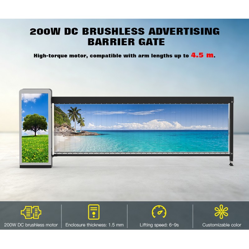 DZ816 Light-Duty DC Brushless Blade-Style Advertising Barrier Gate
