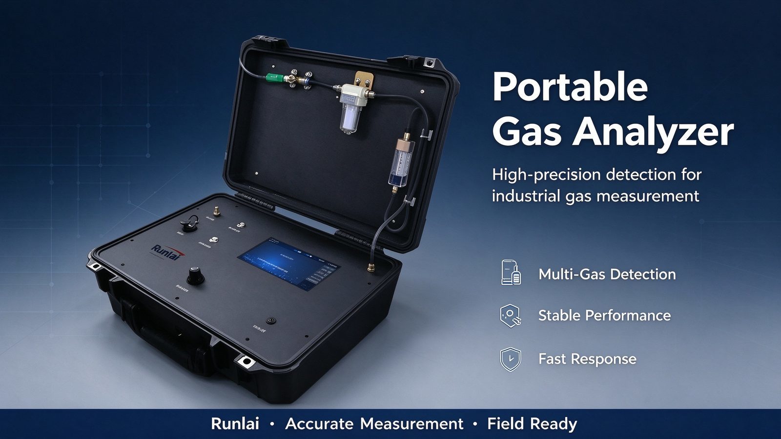 Portable Metal Multi Gas Tester CH4 CO CO2 Analyzer Gas Detector Device Customizable