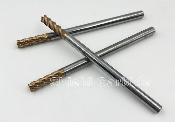 Flattened Long Shank End Mill , 6 Flute Carbide End Mill 2500-4000N/Mm2 Flexural