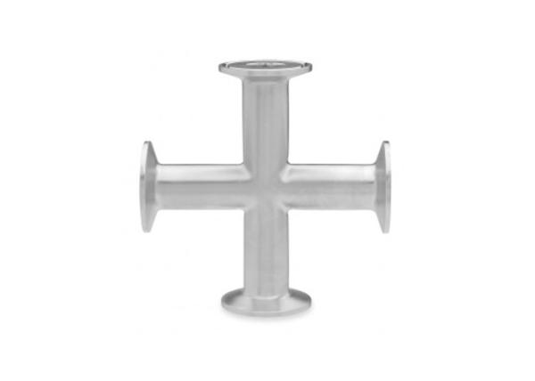Tri Clamp Pipe Cross Stainless Steel Sanitary Pipe Fittings Dull Polished Surface