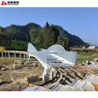 Ponte piétonne en acier préfabriquée Ponte en acier structurel léger
