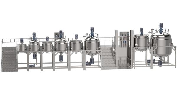 Industrial Homogenizer Toothpaste Making Machine With High Shear Mixer