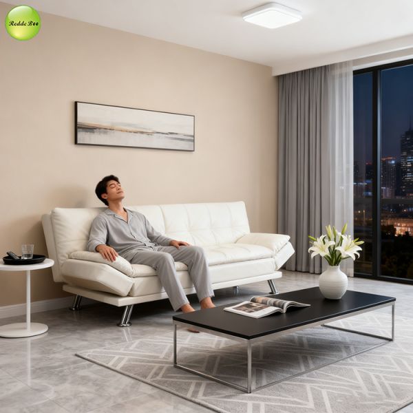 Modern PU Leather Foldable Sofa Bed For Living Room Saving-Space 3 Seater Sofa Convertible  Sleeping Sofa Bed