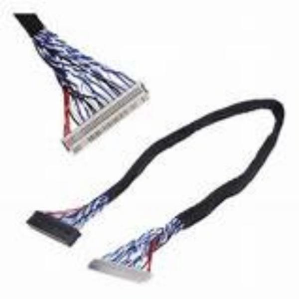 Black LVDS Cable with Copper Conductor Material and 105C Rated Temperature