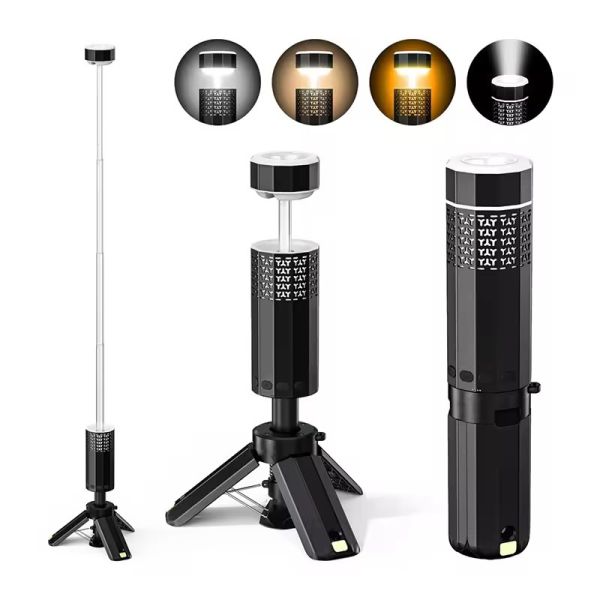 High Capacity Emergency Telescopic Outdoor Light Extendable LED Rechargeable