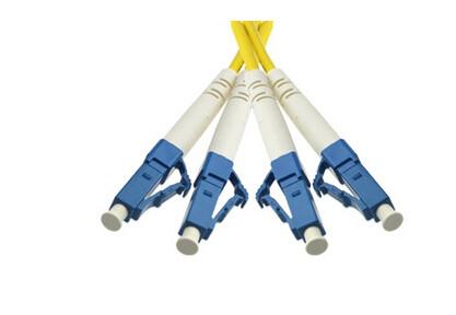 FTTH LC - comprimento do cabo de remendo 1m do cabo ótico da fibra de vidro da manutenção programada DX do LC 3m 5m