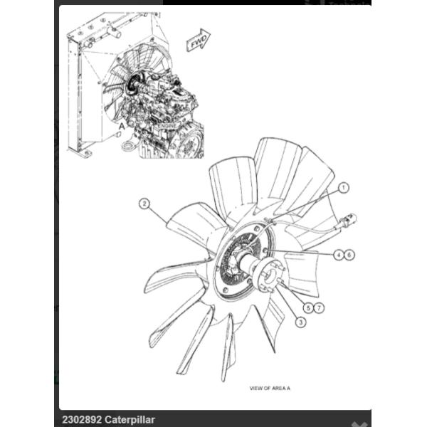 230-2892 3692227 3415468 2735307 Excavator Spare Parts Fan Assembly For E320E E323E E324D