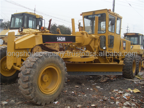 Cummins Engine Used CAT 140H Graders from Original Japan Caterpillar for Construction