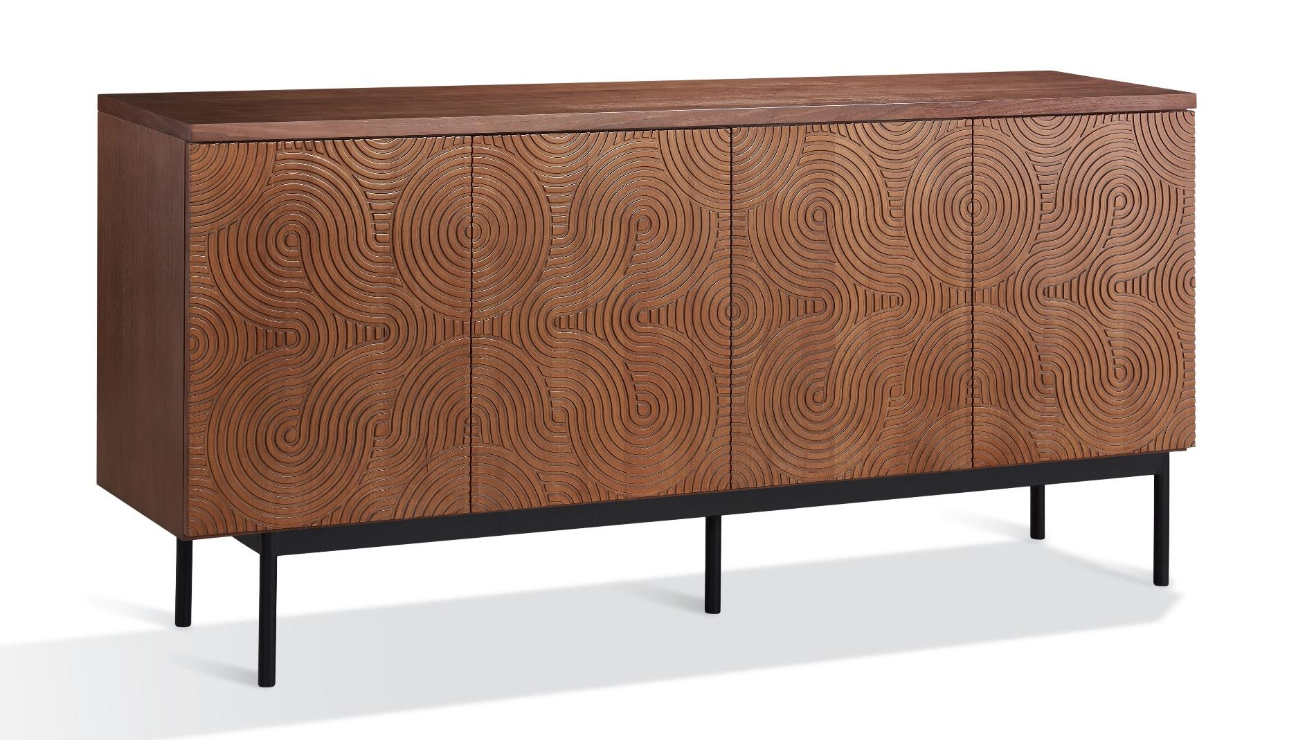 High Quality Veneer Buffet Cabinet Nordic Modern Simple Bedroom Living Room Solid Wood Storage Sideboard