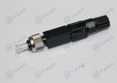 Black Single Mode Fiber Connectors , FTTH FC Fiber Connector No Mechanical Damage