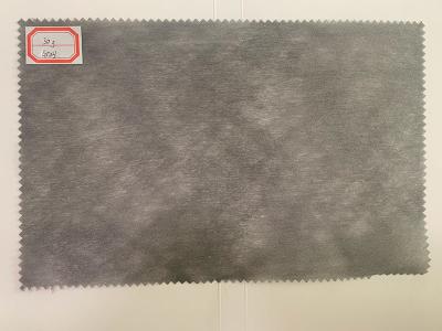 40g Polyester Spunlaced Non-Woven Fabric Gray GRS For Artificial Leather Substrate.