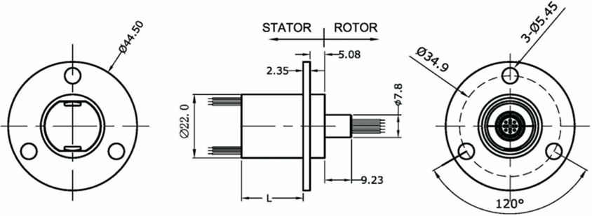 300rpm High Temperature Slip Ring IP54 For Power Industrial / Aerospace Industrial