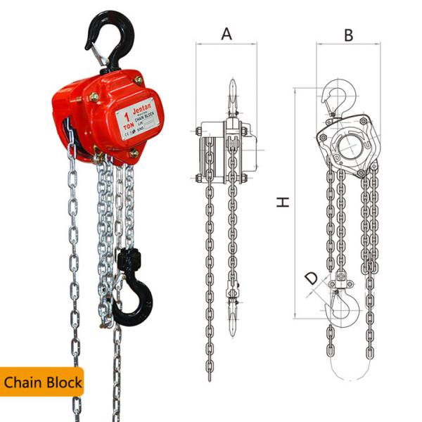 0.5-50 tonnes Capacité de levage de chaîne avec vitesse de levage manuelle et 1/2/4/6/8/12/20 Chaîne chute professionnel Grade de levage de chaîne pour une manipulation précise et sûre des matériaux dans les environnements industriels