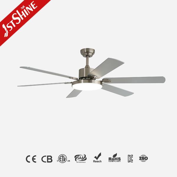 High Volume Natural Wind LED Ceiling Fan with 6 MDF Blades and Modern Design Style 10-