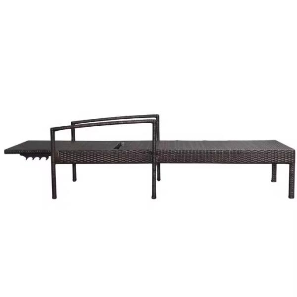 Customized Outdoor Furniture Single Sun Lounger for Patio Hotel Rattan