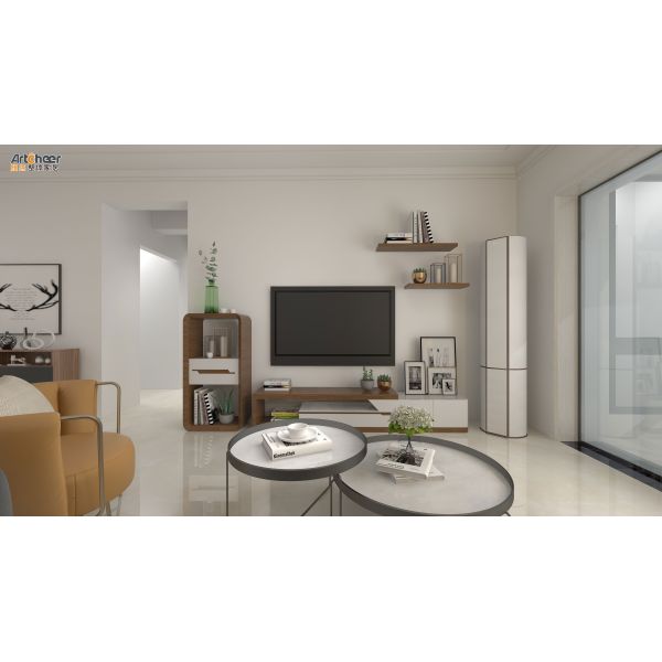 Adjustable Height Extendable TV Cabinet with Customized Size for Living Room Wall Mounted Cabinet