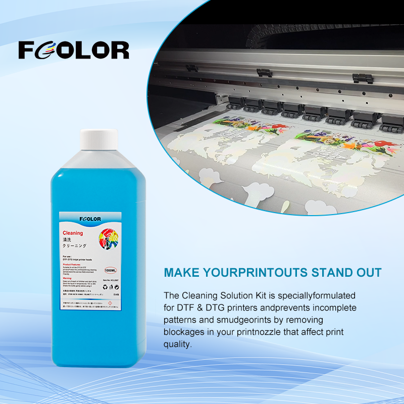1000ml Capacity DTF Cleaning Solution Printhead Cleaner For XP600 I3200 4720 Tx800 Printer