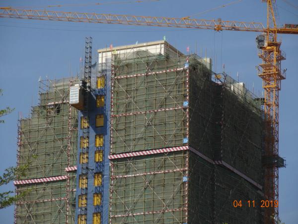 Elevador conveniente verdadeiramente modular do canteiro de obras de 250M