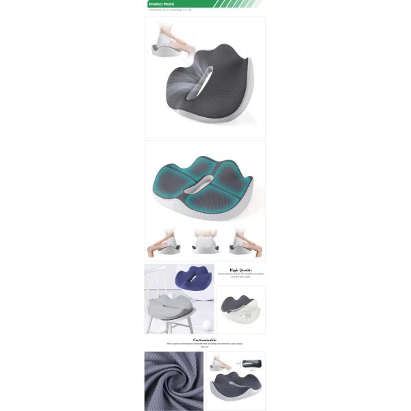 Comfort Breathable Non-slip Memory Foam Support Cushion for Pressure Relief Seat Cushion