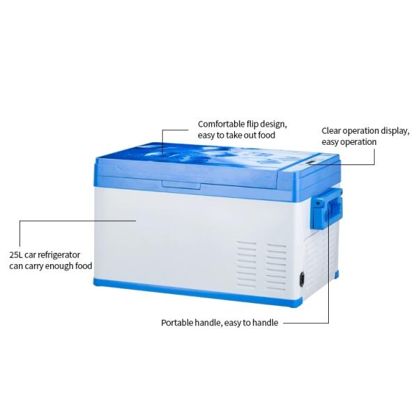 замораживатель холодильника тележки электропитания 25Litres DC12V/24V легкий для регуляции