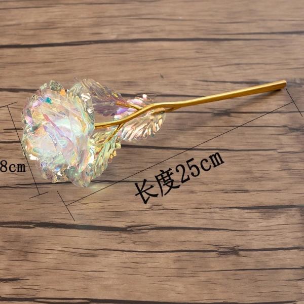 Galaxy Rose 24k Galaxy Rose with LED Light Artificial Galaxy Rose Flower for Valentine's Day Gift