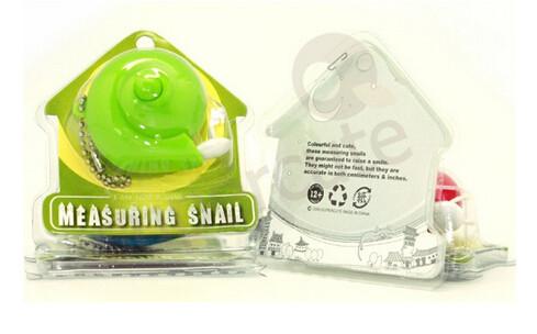 New creative gift product snail measure cloth tape keychain with led light