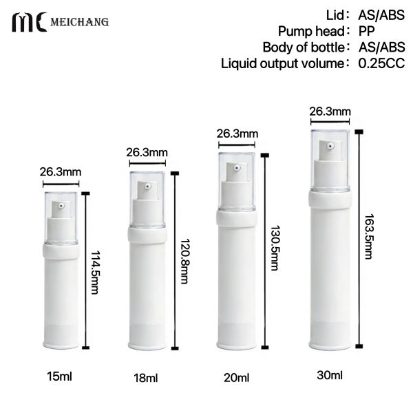 15ML/18ML/20ML/30ML Electroplated Airless Pump Bottle for High-Tech Skincare Packaging（MC-260)