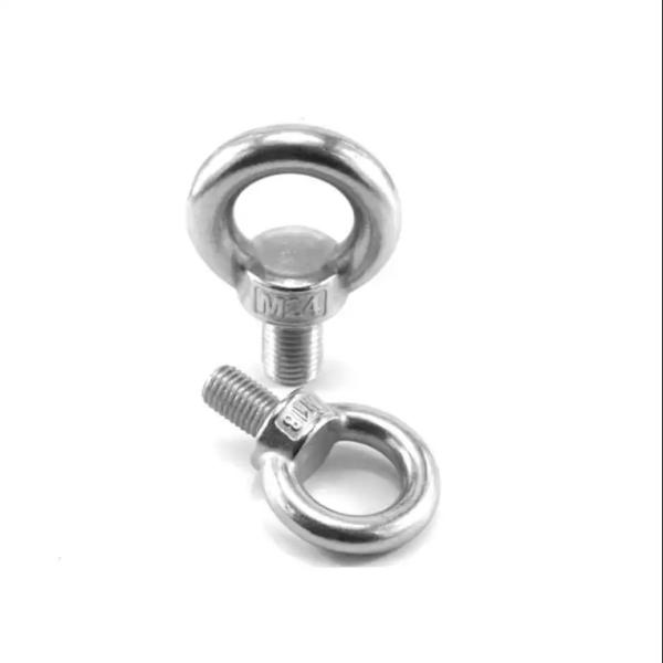 SS2205 2507 M24 Eye Bolt Screw Stainless Steel Fasteners Plain Surface For Industry