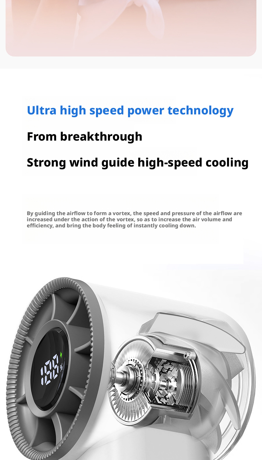 OEM Handheld Mini Portable Fan Brushless Motor Portable Personal Fans Quiet Operation