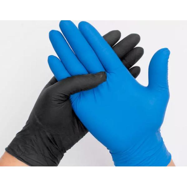 Food Processing Disposable Nitrile Examination Gloves Bacterial Penetration Resistance