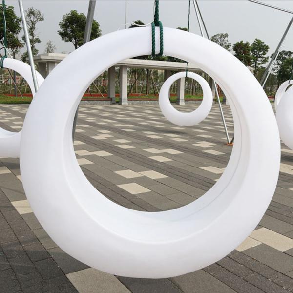 Outdoor LED Luminous Swing Colorful Moon Swing Round Children's Entertainment Facilities