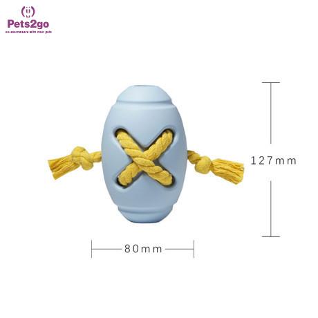 Brinquedos materiais de borracha da mastigação do animal de estimação do escapamento do alimento de 128X51mm