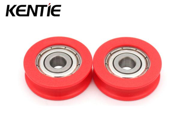 626ZZ 6x26x8mm Red U Shape SS Ball Bearing Pulley For Window Guide Rail
