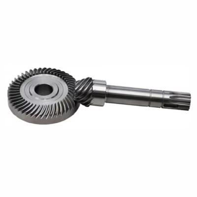 Common Hypoid Gear Helical Bevel Pinion Gear Shaft 90 Degree Right Angle Bias