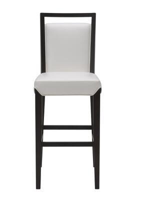 Beech wood frame white pu/leather upholstery wooden barstool/counter stool
