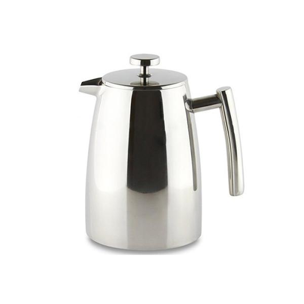 Mirror Polished Double Wall French Press Pot 17/34oz Steel French Press Coffee Maker