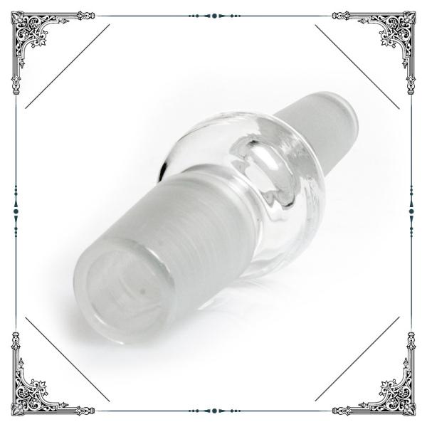 14mm to 18mm Straight Double Male Clear Glass Adapter​ With Ball For  Water Pipe
