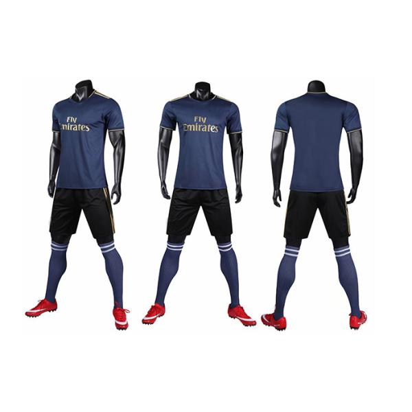 Football jersey new model soccer made in thailand football jersey boys in black