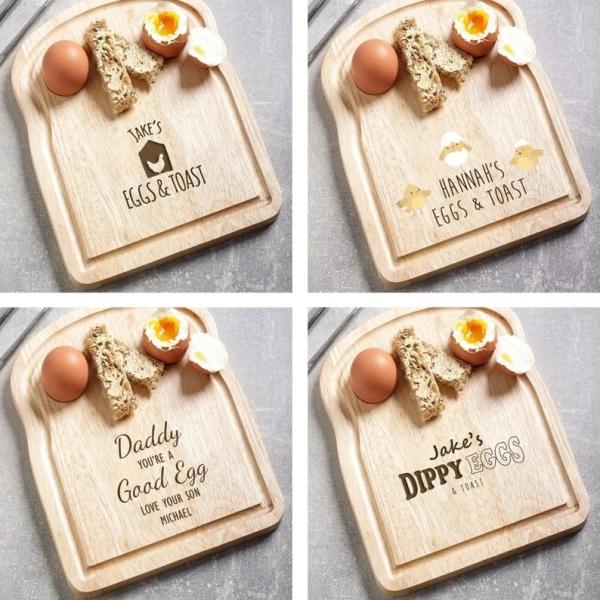 Personalised Egg & Toast wooden Board| Breakfast Dippy Eggs Board  Personalized Egg Cup