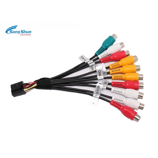 Vehicle Audio Cable Cord RCA CD Car Wire Harness 7/0.127 Bare Copper RCA Male Plug