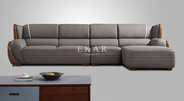 Latest Design Modern Italian Style L Shaped Corner Leather Sofa