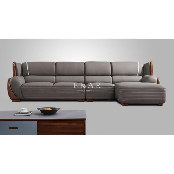 Latest Design Modern Italian Style L Shaped Corner Leather Sofa