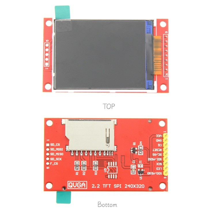 2.2-дюймовый LCD модуль, разрешение 320х240.